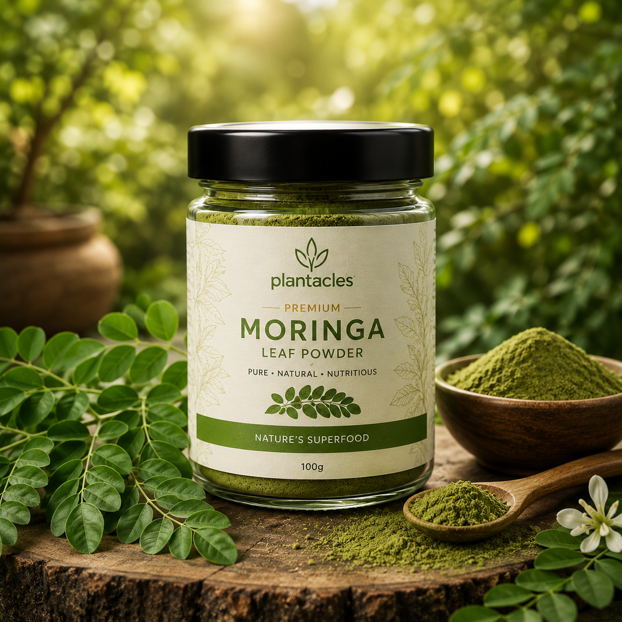 Plantacles Premium Moringa Leaf Powder